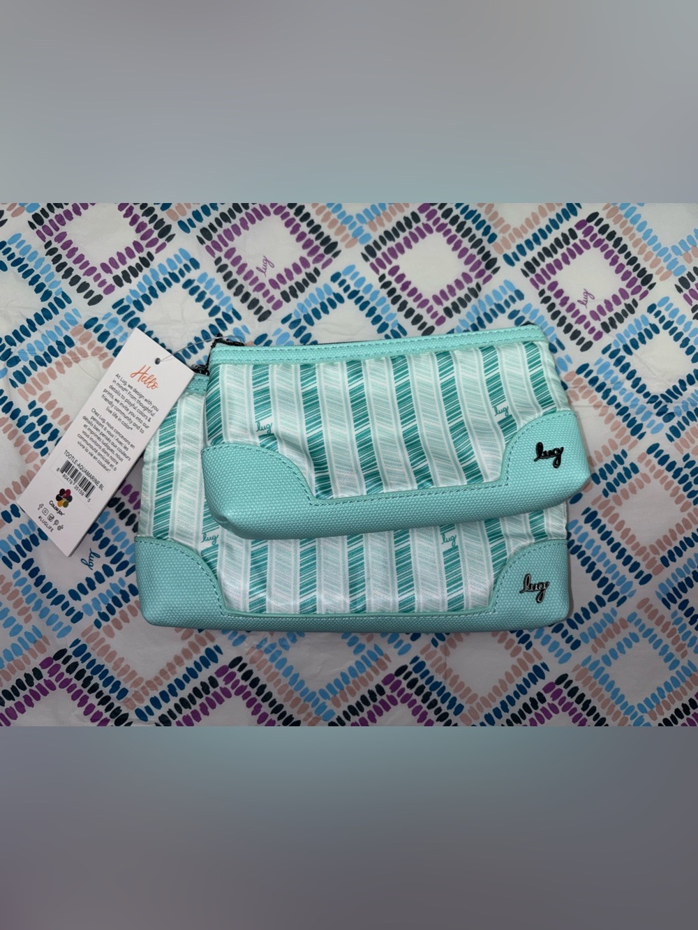 NWT Lug AQUAMARINE BLUE TOOTLES Cosmetic Pouches